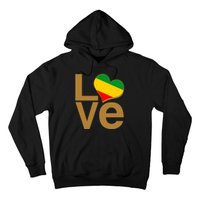 Love Heart Traditional African Colors Hoodie