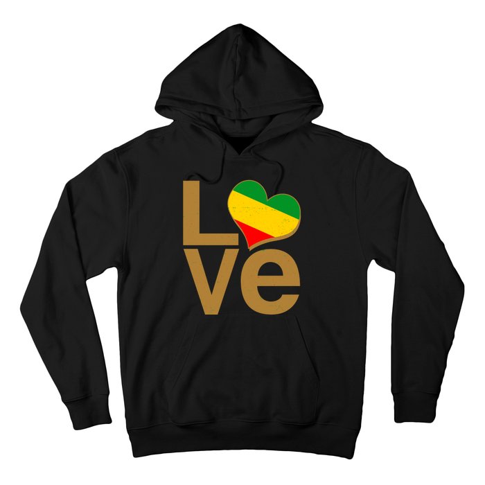 Love Heart Traditional African Colors Hoodie