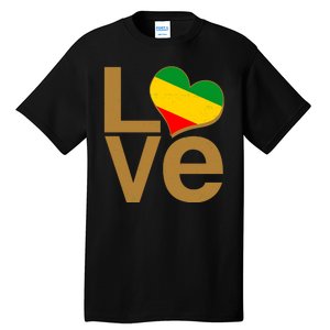 Love Heart Traditional African Colors Tall T-Shirt