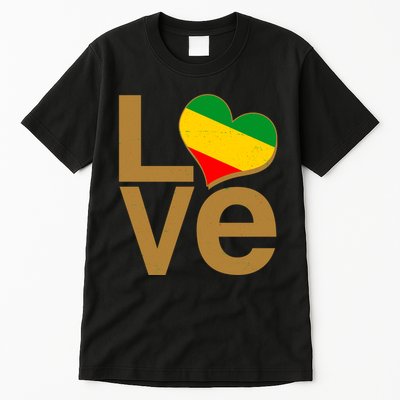 Love Heart Traditional African Colors Tall T-Shirt