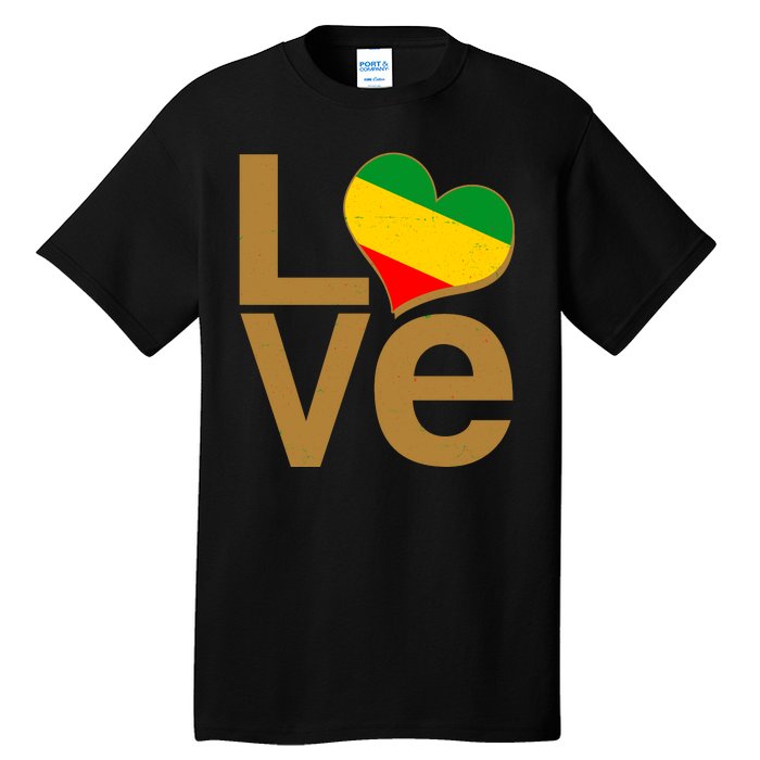 Love Heart Traditional African Colors Tall T-Shirt