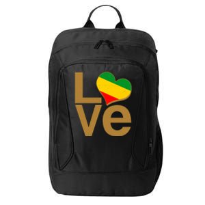 Love Heart Traditional African Colors City Backpack