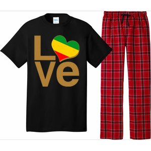 Love Heart Traditional African Colors Pajama Set