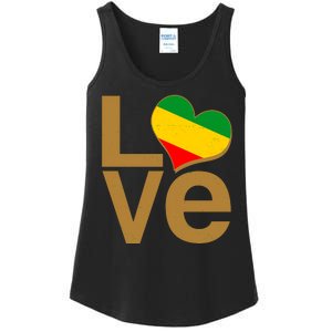 Love Heart Traditional African Colors Ladies Essential Tank