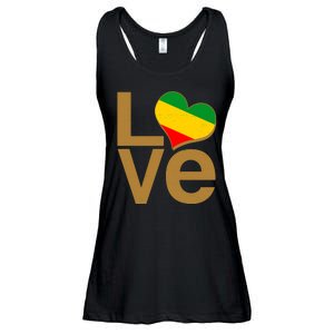 Love Heart Traditional African Colors Ladies Essential Flowy Tank