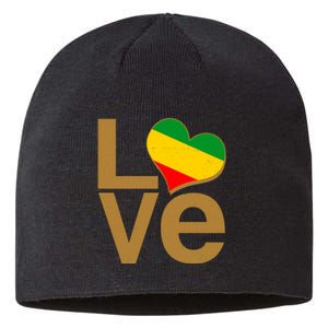 Love Heart Traditional African Colors Sustainable Beanie