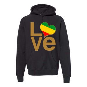 Love Heart Traditional African Colors Premium Hoodie