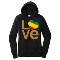 Love Heart Traditional African Colors Women's Pullover Hoodie