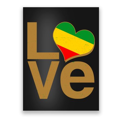 Love Heart Traditional African Colors Poster