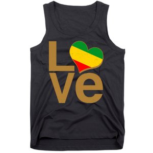 Love Heart Traditional African Colors Tank Top