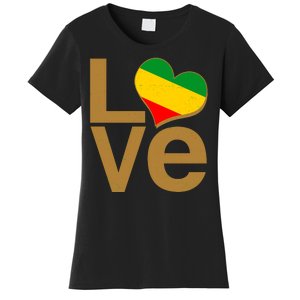 Love Heart Traditional African Colors Women's T-Shirt