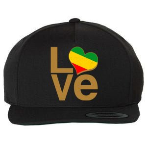 Love Heart Traditional African Colors Wool Snapback Cap