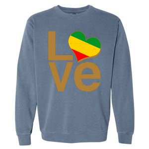 Love Heart Traditional African Colors Garment-Dyed Sweatshirt