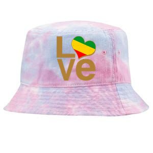 Love Heart Traditional African Colors Tie-Dyed Bucket Hat