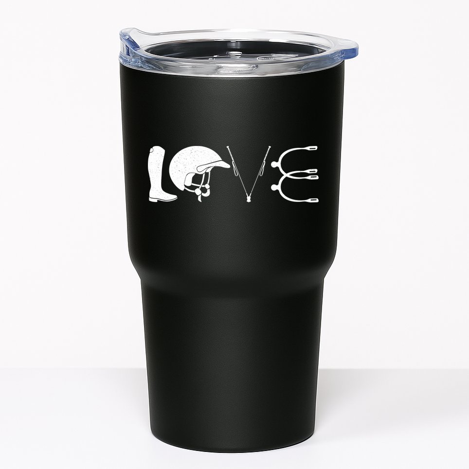 Love Horseback Riding Horse Fan Tumbler