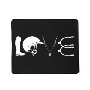 Love Horseback Riding Horse Fan Mousepad