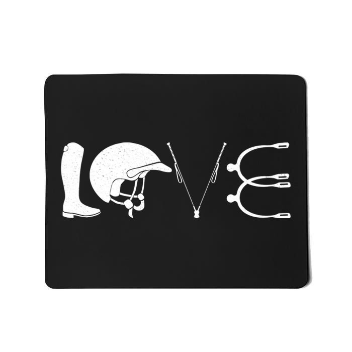 Love Horseback Riding Horse Fan Mousepad