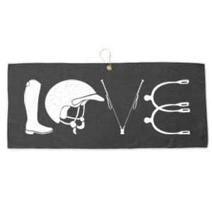 Love Horseback Riding Horse Fan Large Microfiber Waffle Golf Towel