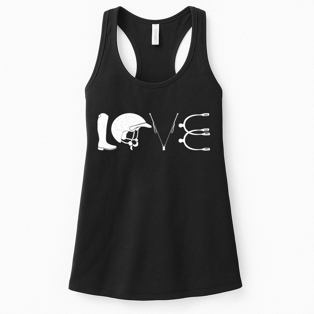 Love Horseback Riding Horse Fan Womens Tank Top