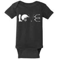 Love Horseback Riding Horse Fan Baby Bodysuit