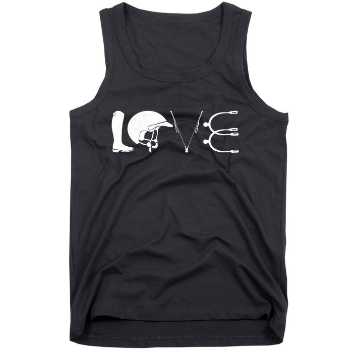 Love Horseback Riding Horse Fan Tank Top