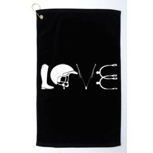 Love Horseback Riding Horse Fan Platinum Collection Golf Towel