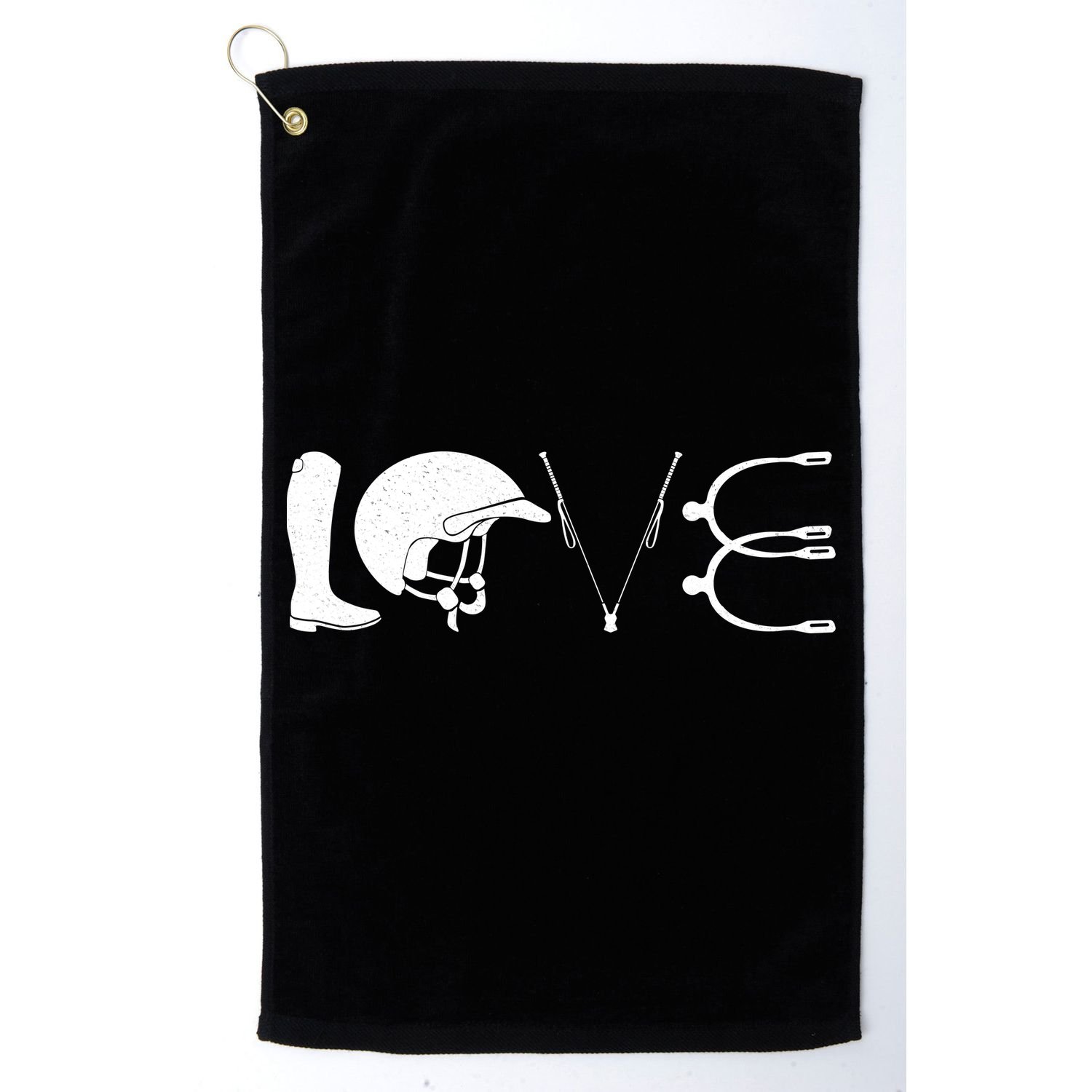 Love Horseback Riding Horse Fan Golf Towel