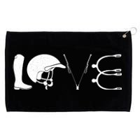 Love Horseback Riding Horse Fan Grommeted Golf Towel