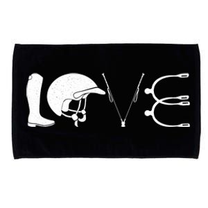 Love Horseback Riding Horse Fan Microfiber Hand Towel