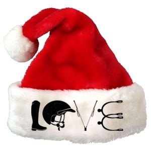 Love Horseback Riding Horse Fan Premium Christmas Santa Hat