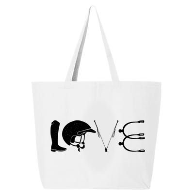 Love Horseback Riding Horse Fan 25L Jumbo Tote