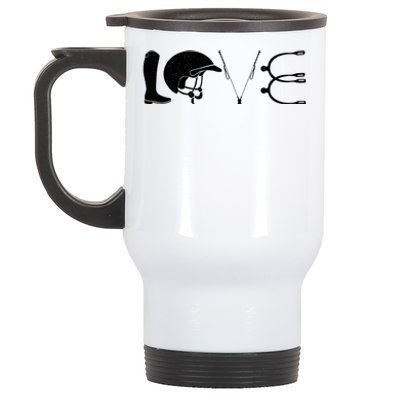 Love Horseback Riding Horse Fan Stainless Steel Travel Mug