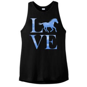 Love Horses Ladies PosiCharge Tri-Blend Wicking Tank