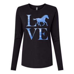 Love Horses Womens Cotton Relaxed Long Sleeve T-Shirt