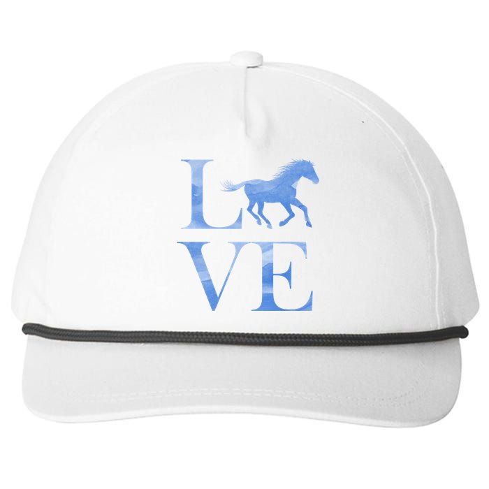 Love Horses Snapback Five-Panel Rope Hat