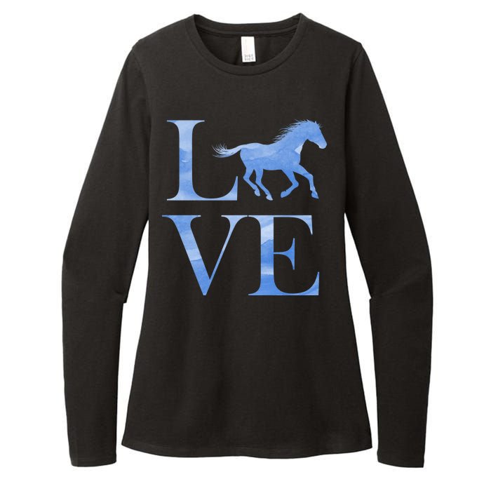 Love Horses Womens CVC Long Sleeve Shirt