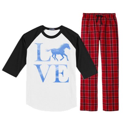 Love Horses Raglan Sleeve Pajama Set