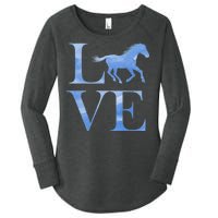 Love Horses Women's Perfect Tri Tunic Long Sleeve Shirt