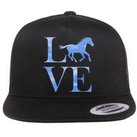 Love Horses Flat Bill Trucker Hat