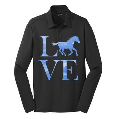 Love Horses Silk Touch Performance Long Sleeve Polo