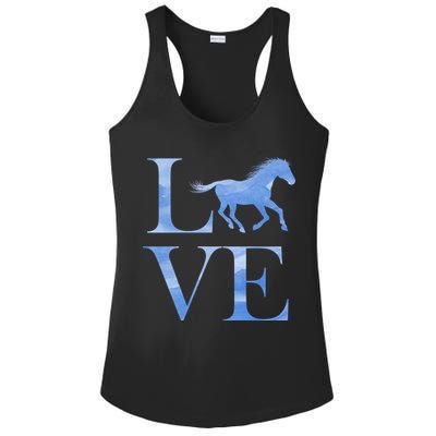 Love Horses Ladies PosiCharge Competitor Racerback Tank