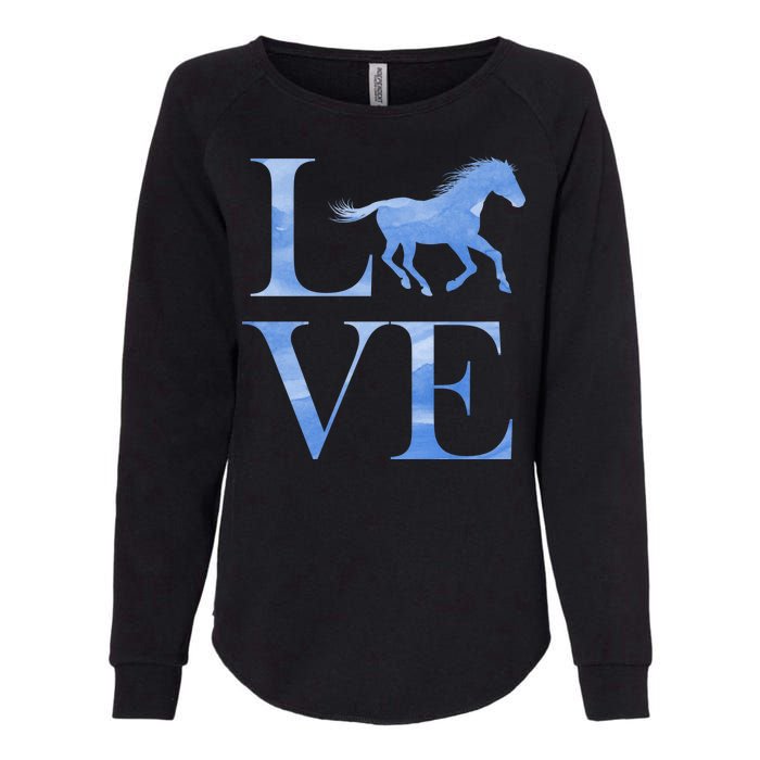 Love Horses Womens California Wash Sweatshirt