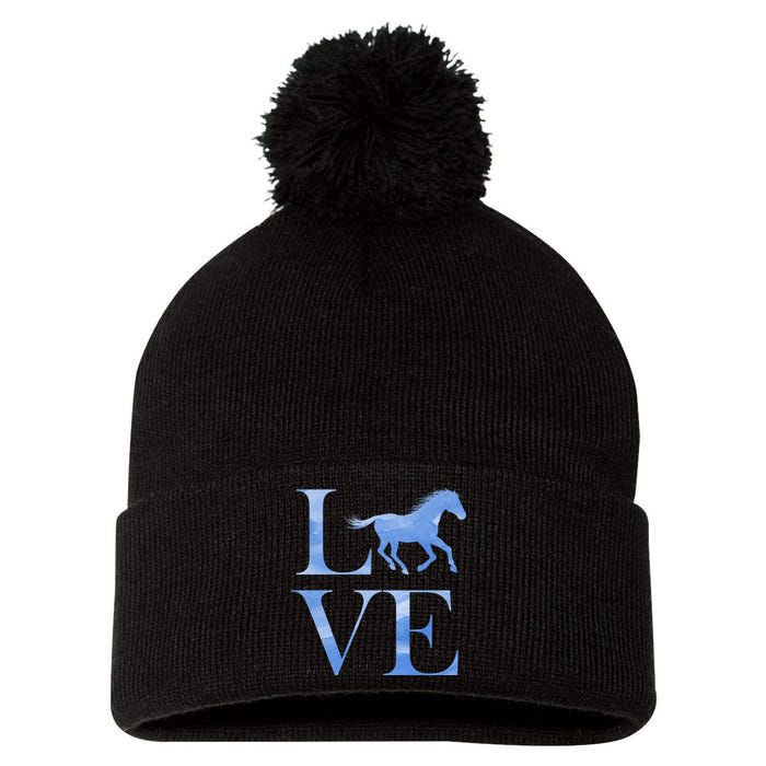 Love Horses Pom Pom 12in Knit Beanie