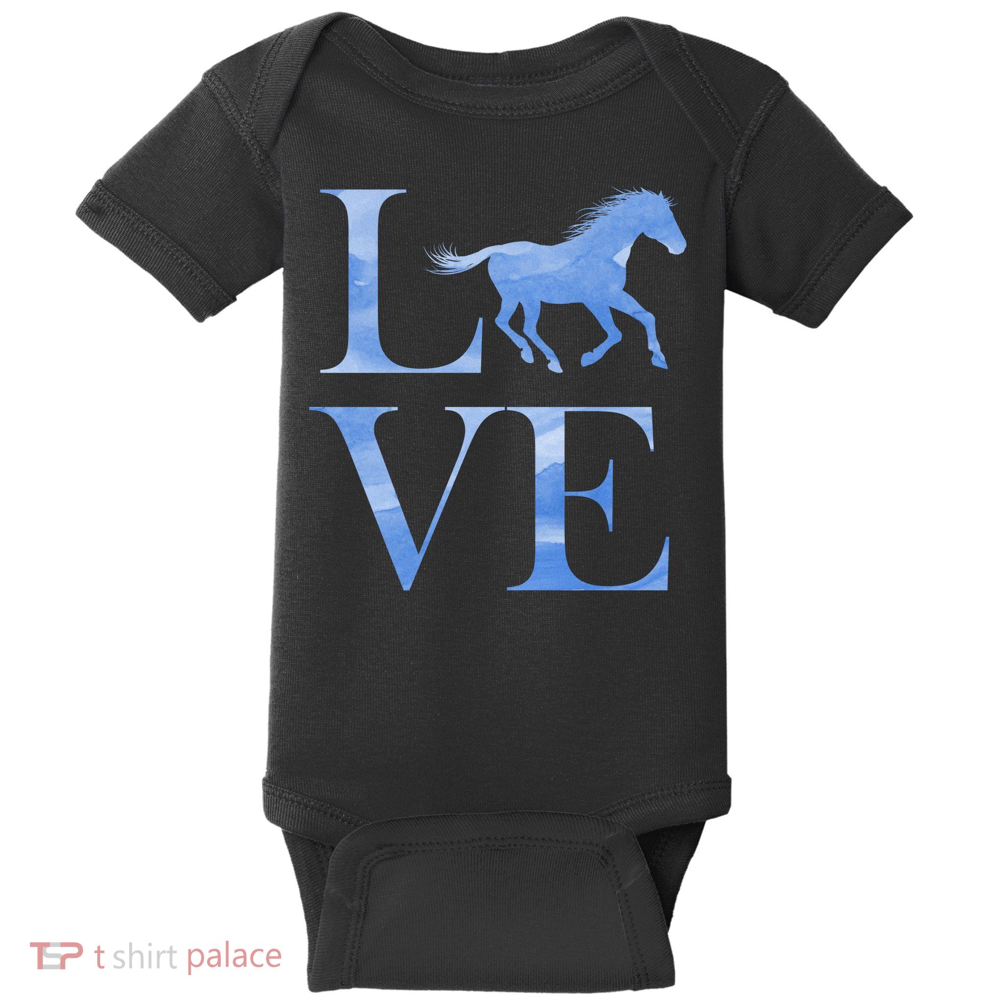 Love Horses Baby Bodysuit