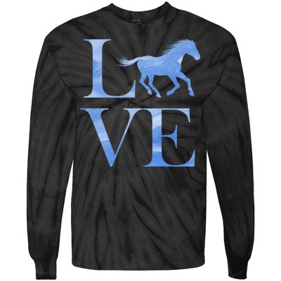 Love Horses Tie-Dye Long Sleeve Shirt