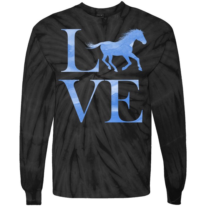 Love Horses Tie-Dye Long Sleeve Shirt