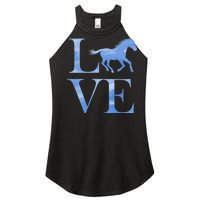 Love Horses Women's Perfect Tri Rocker Tank