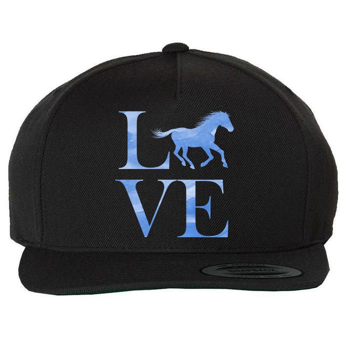 Love Horses Wool Snapback Cap