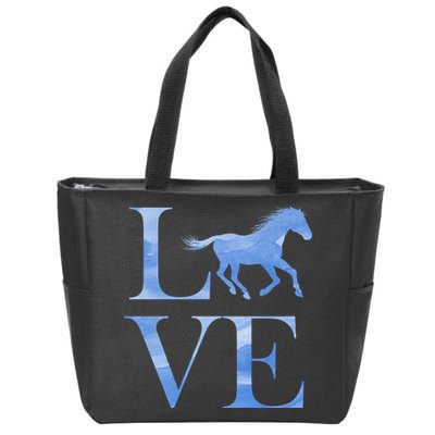 Love Horses Zip Tote Bag