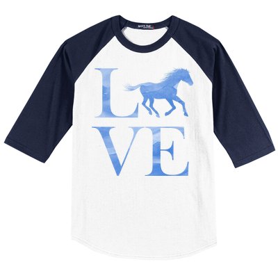 Love Horses Baseball Sleeve Shirt